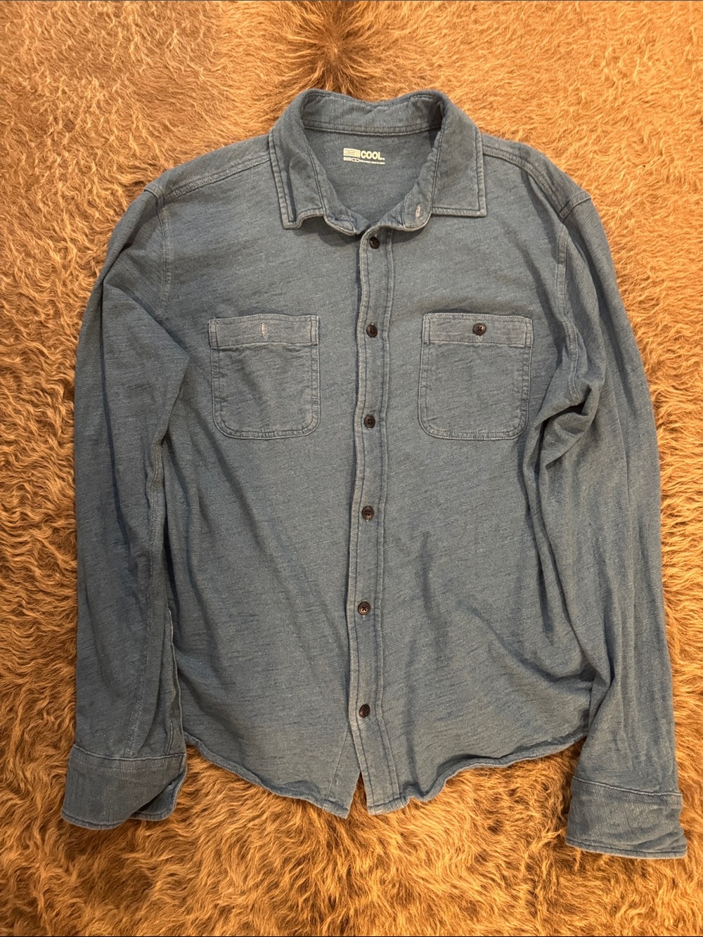 Men's 32 Degrees Blue Button-Front Shirt